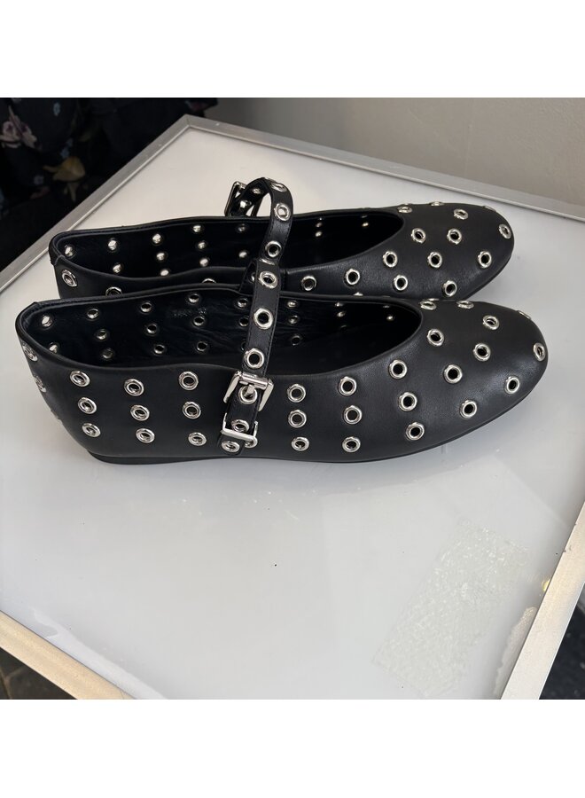 BALLERINE OEILLETS NOIR