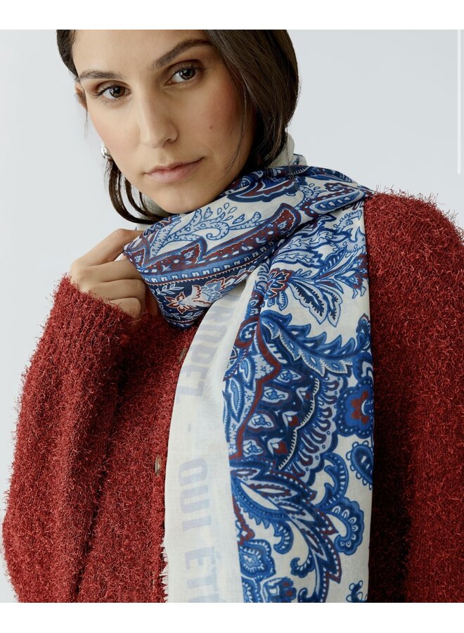FOULARD PAISLEY BLEU