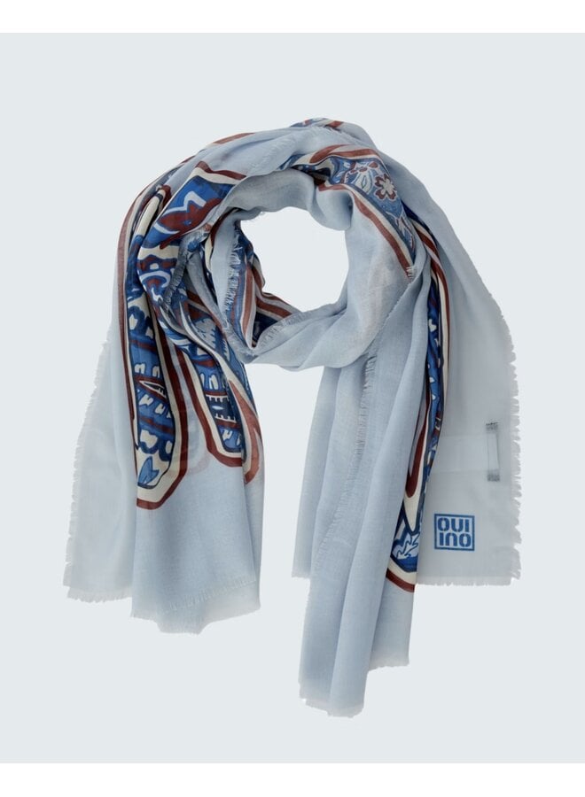 FOULARD BLEU CLAIR