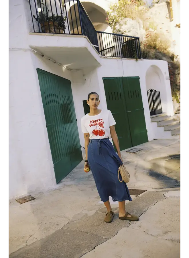 T-SHIRT "CHERRY DELICIOUS" CRÈME