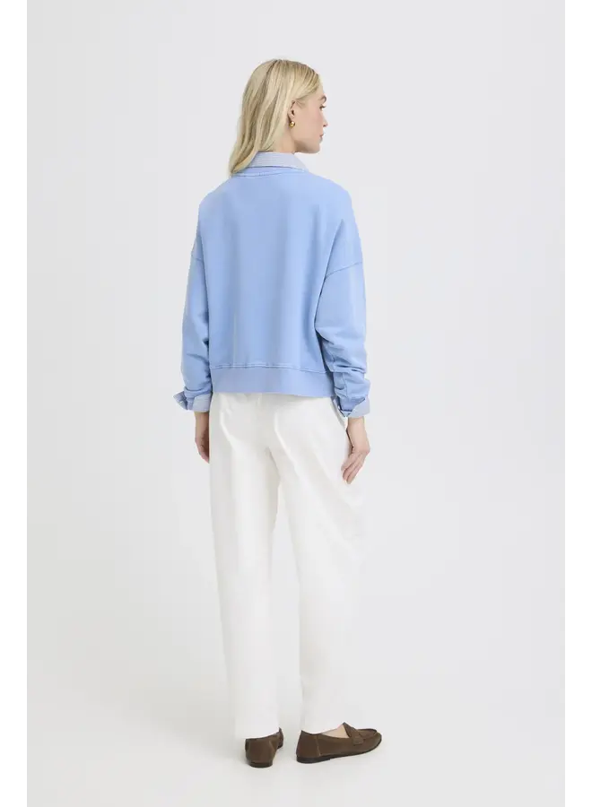 SWEATSHIRT "CHERISH ME" BLEU