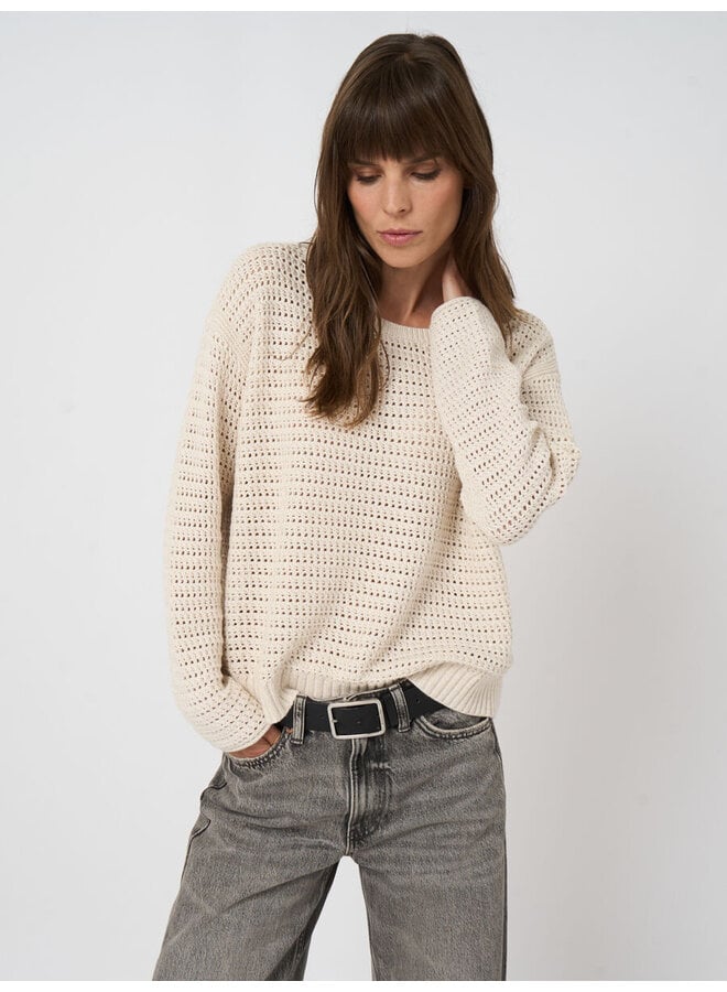 TRICOT 401146 IVOIRE/FIL DORÉ