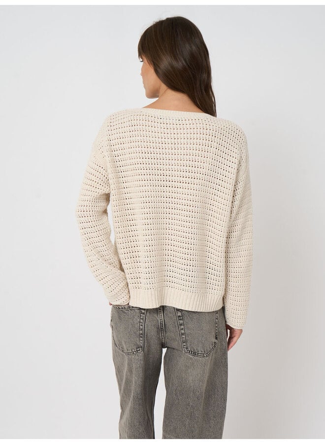 TRICOT 401146 IVOIRE/FIL DORÉ