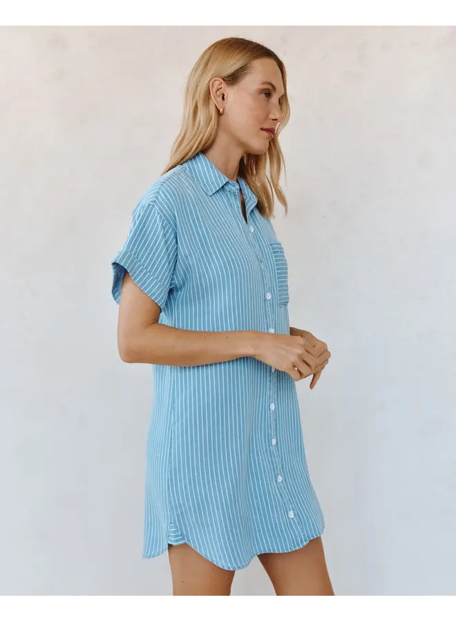 ROBE CHEMISE RAYÉE COASTAL