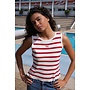 CAMISOLE 670 RAYURES ROUGE