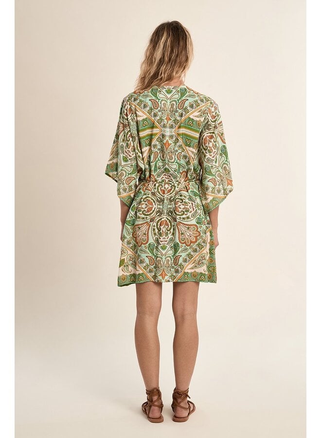 ROBE 1460 MOTIFS VERT