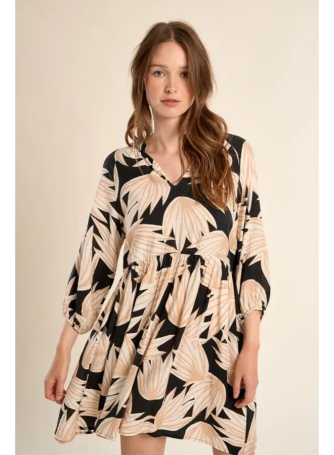 ROBE FLEURS 1882 NOIR