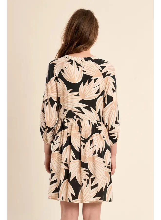 ROBE FLEURS 1882 NOIR