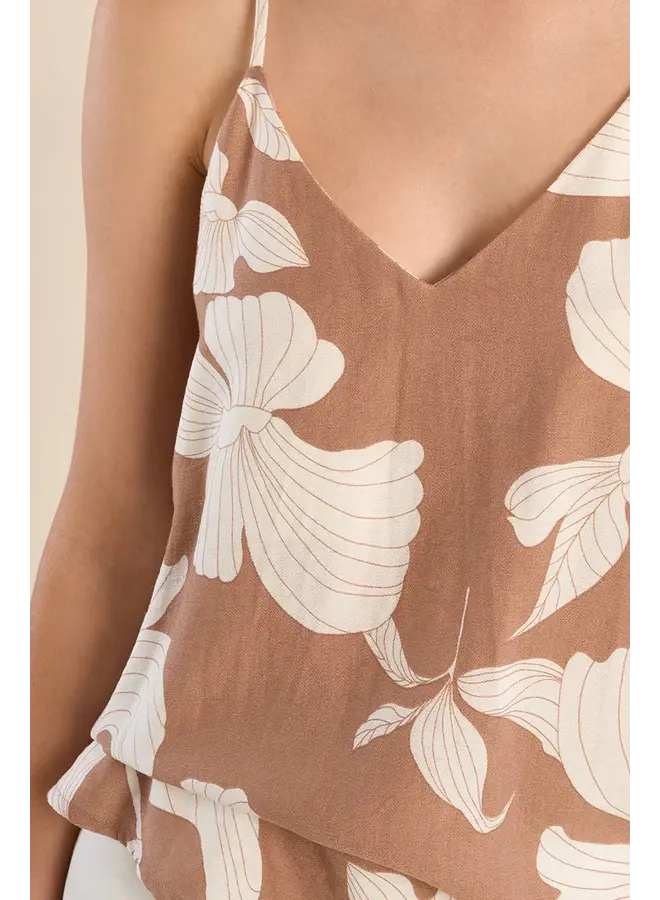 HAUT 1865 FLEURIE BEIGE