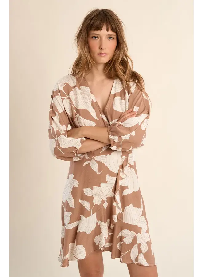 ROBE 1862 FLEURIE BEIGE