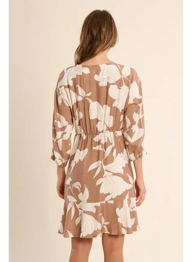 ROBE 1862 FLEURIE BEIGE