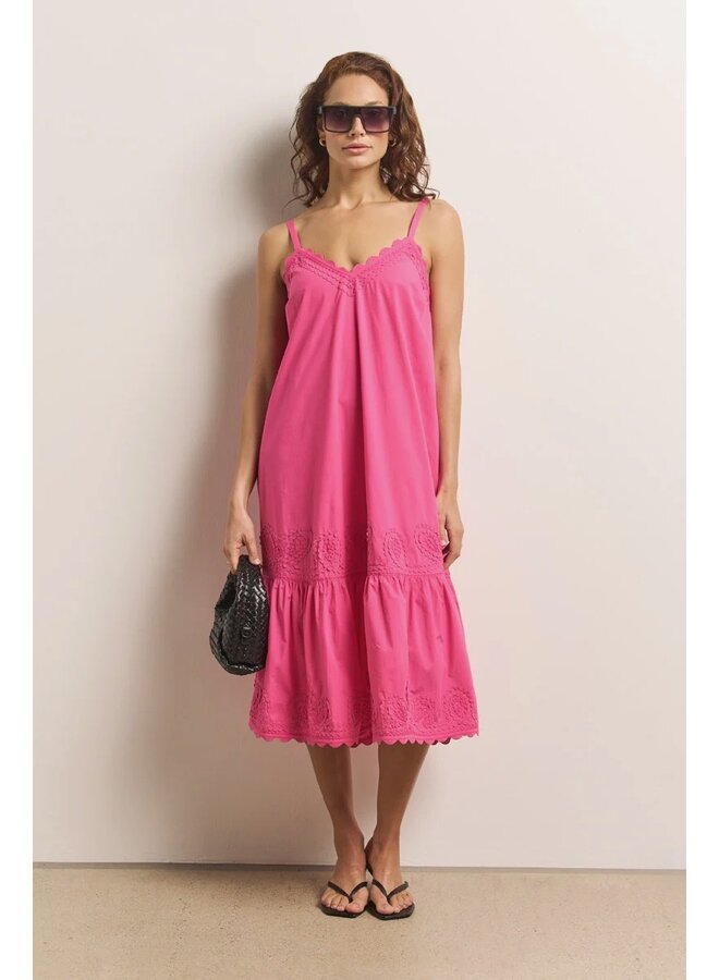ROBE ROSE VOLANT