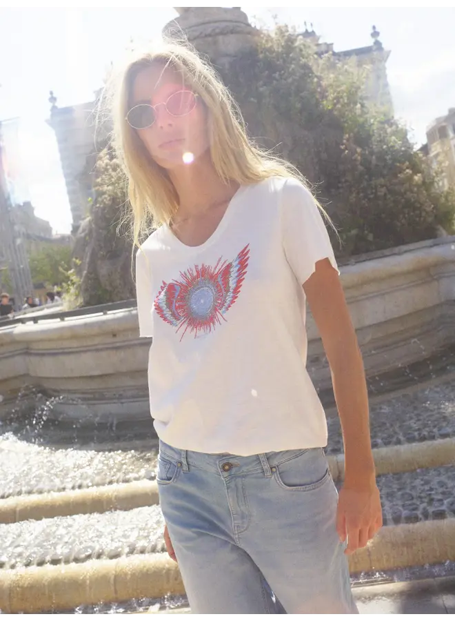 T-SHIRT ROMI GETHI ÉCRU