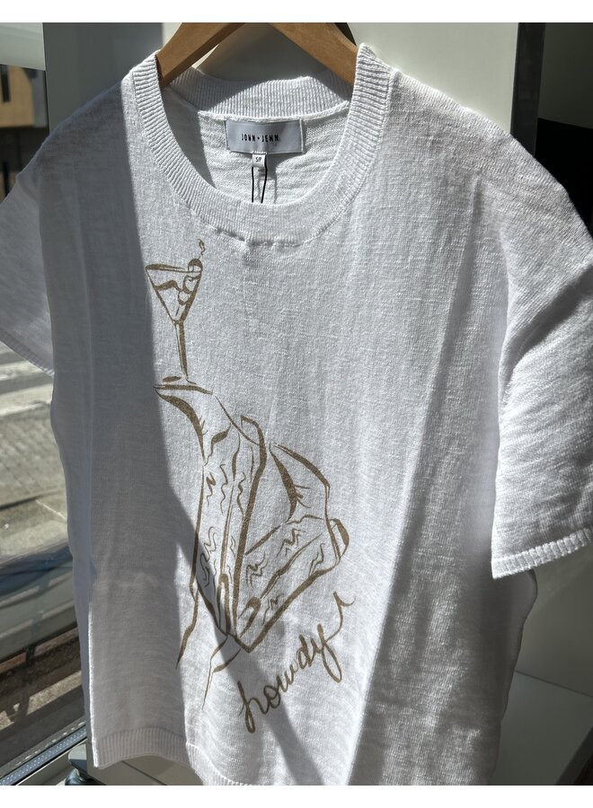 T-SHIRT "HOWDY" ÉCRU