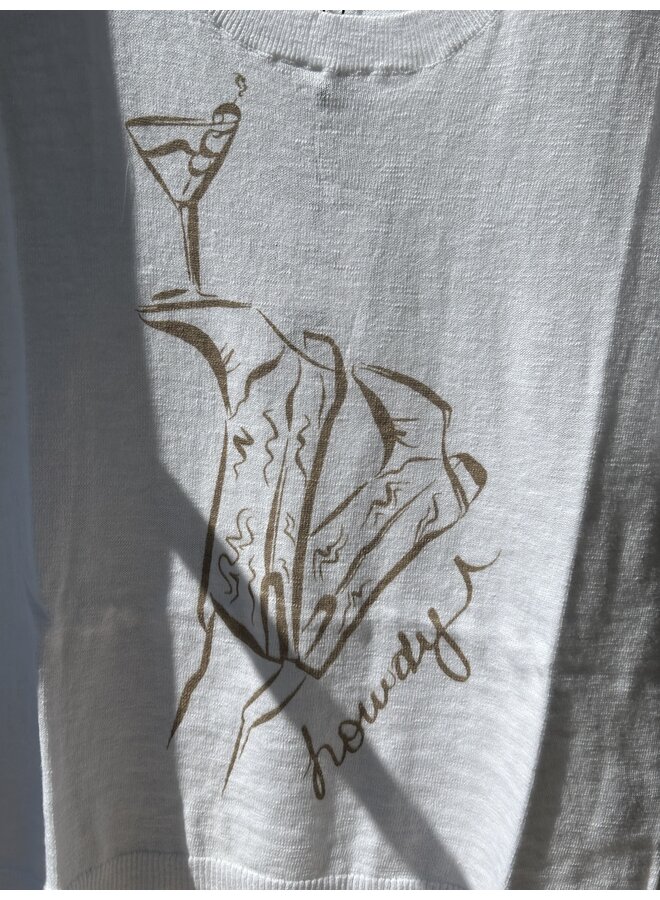 T-SHIRT "HOWDY" ÉCRU