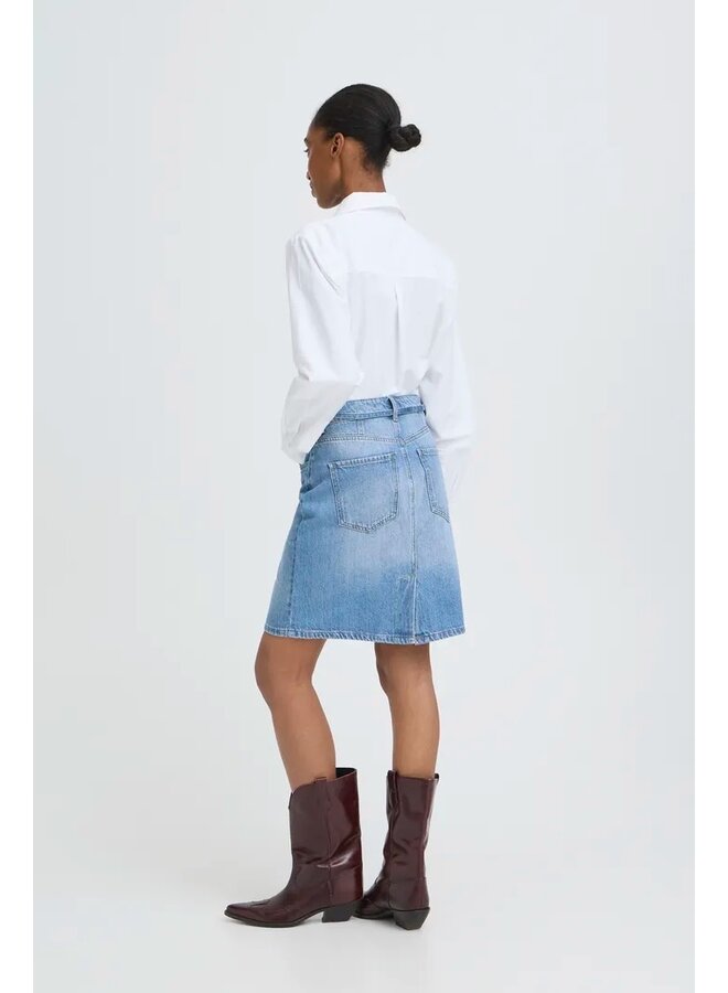 JUPE JEANS LAMAJE COURTE