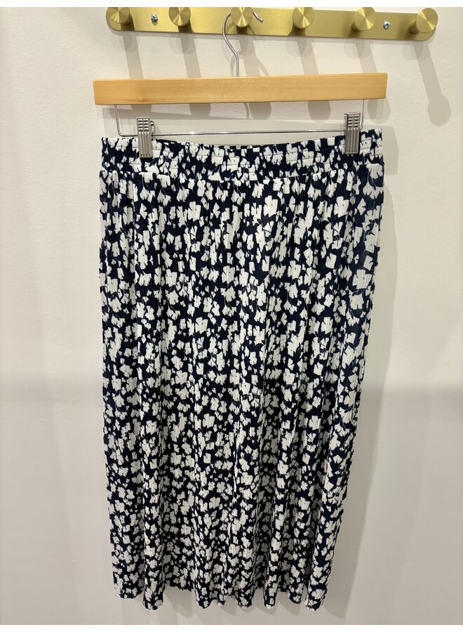 JUPE FLEURS MARINE