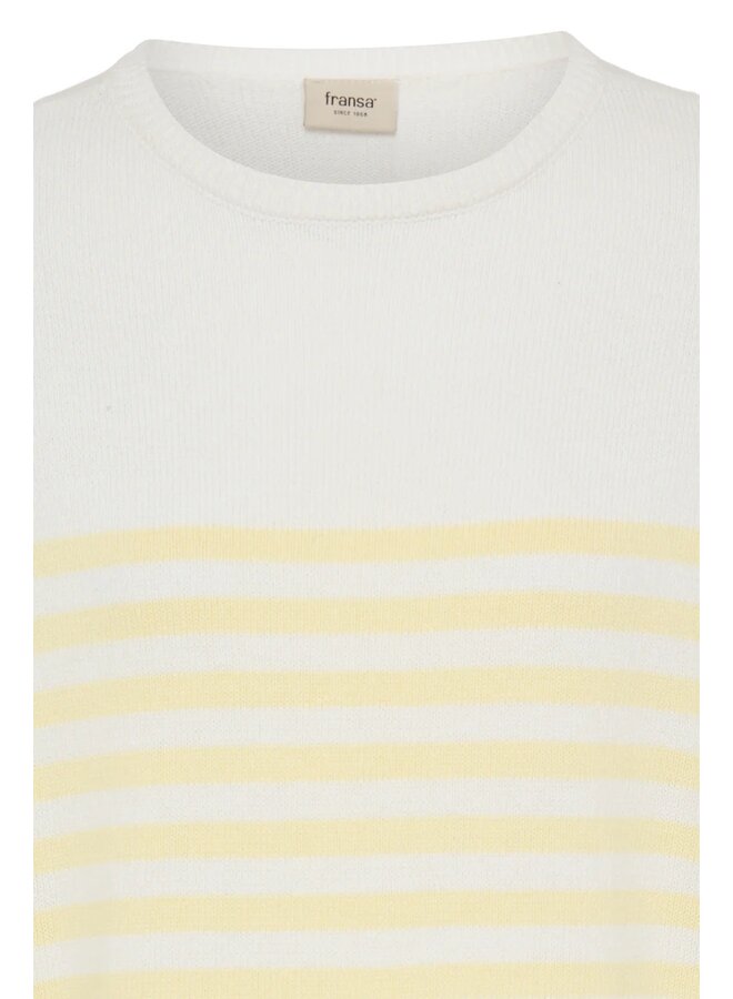 TRICOT ANNI RAYURES JAUNE