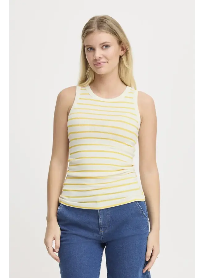 CAMISOLE RAYÉE JAUNE