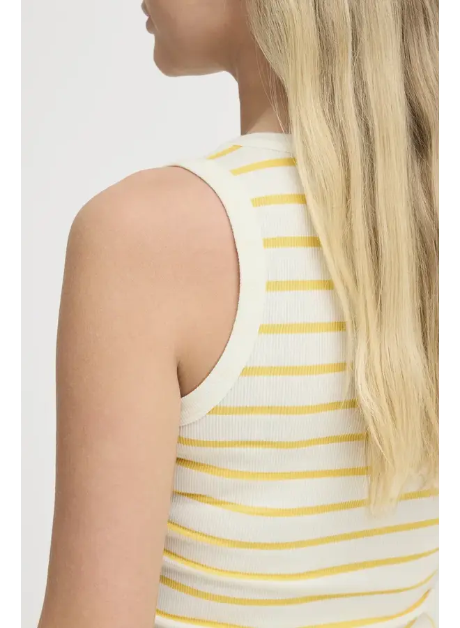 CAMISOLE RAYÉE JAUNE