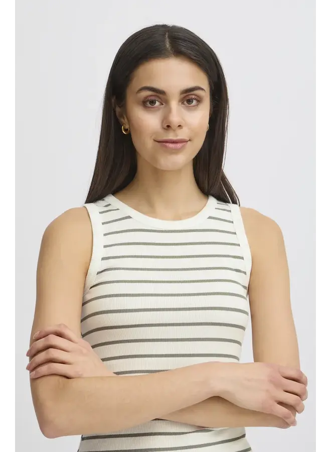 CAMISOLE RAYÉE VERT