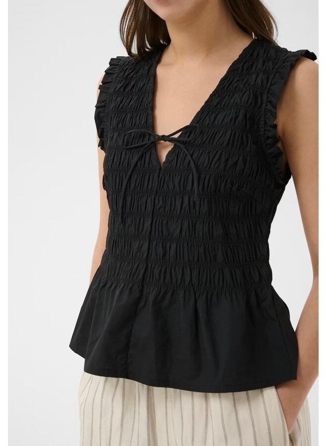 TOP RUCHÉ BORGNY NOIR