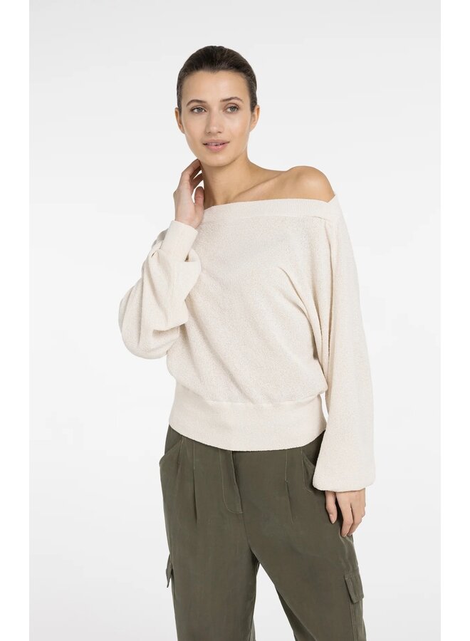 HAUT BEIGE COL BATEAU