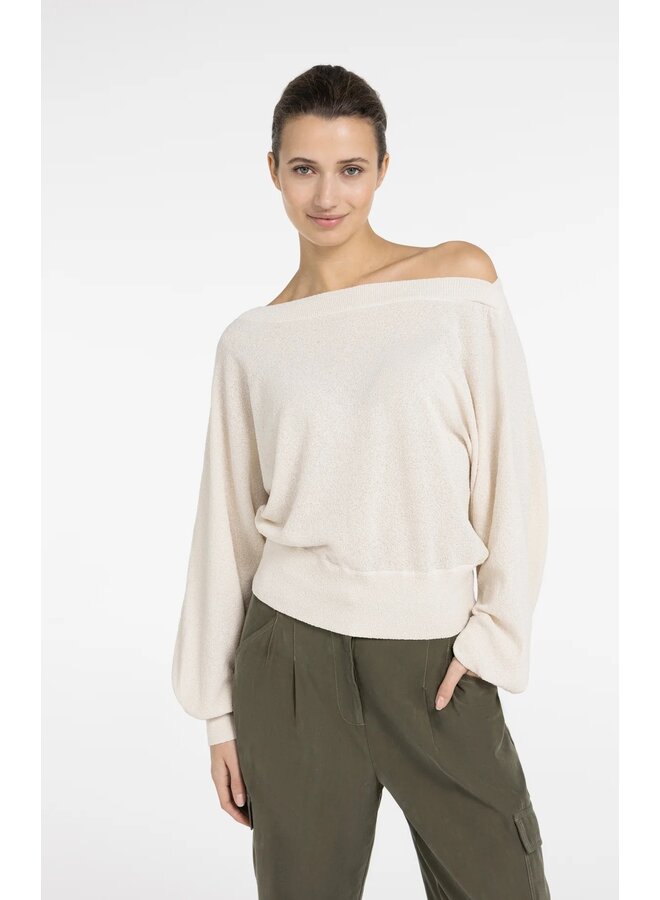 HAUT BEIGE COL BATEAU