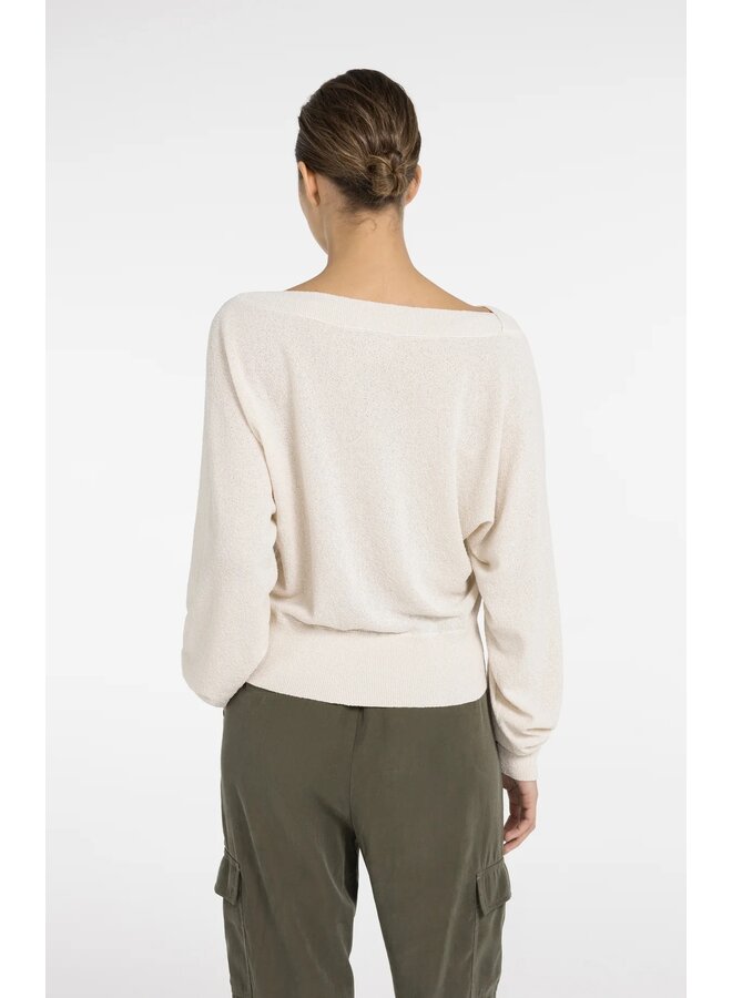 HAUT BEIGE COL BATEAU