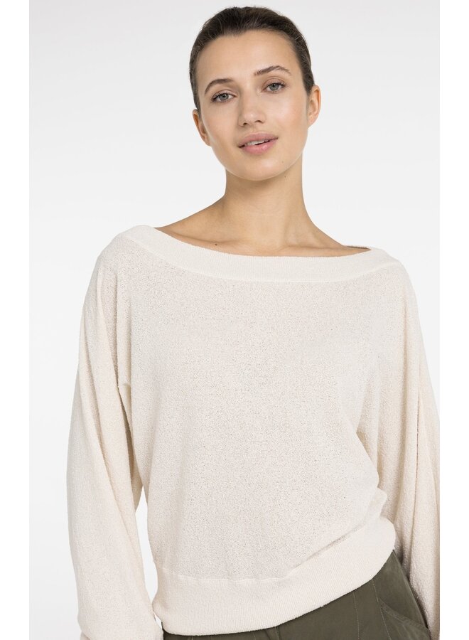 HAUT BEIGE COL BATEAU
