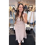 ROBE FALAKKA RAYURES BEIGE/BLANC