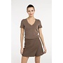 JUPE SHORT LIN BRUN