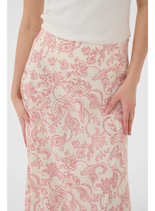 JUPE PAISLEY BORDEAUX