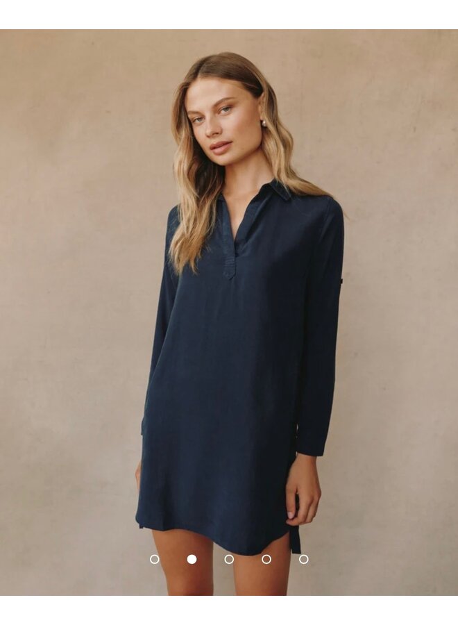 ROBE CHEMISE MARINE