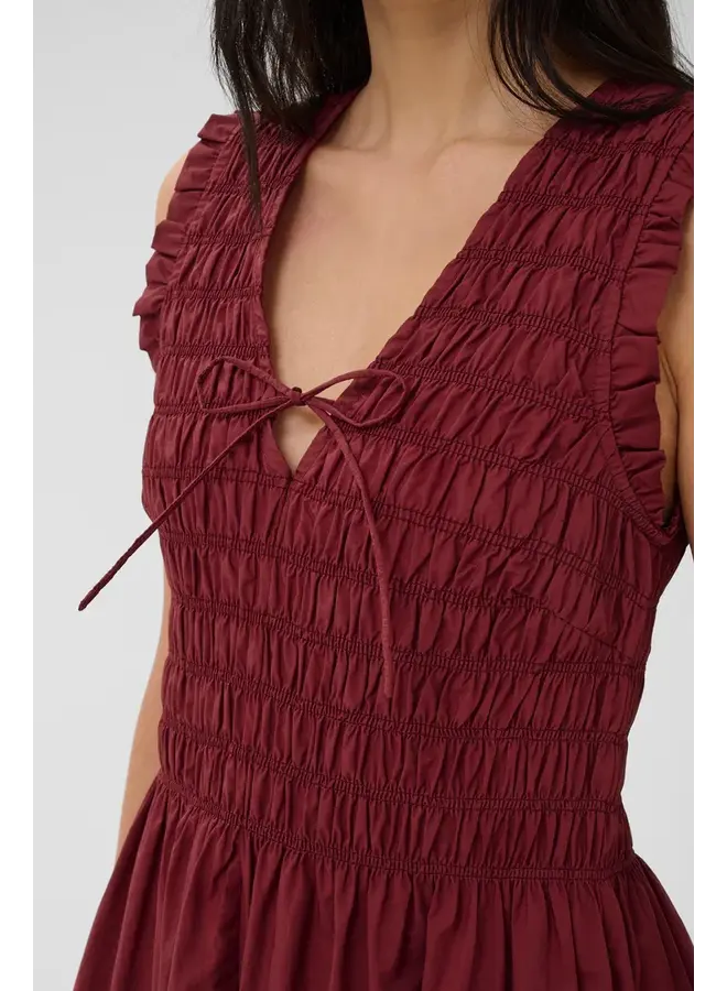 ROBE BORGNETTE BORDEAUX