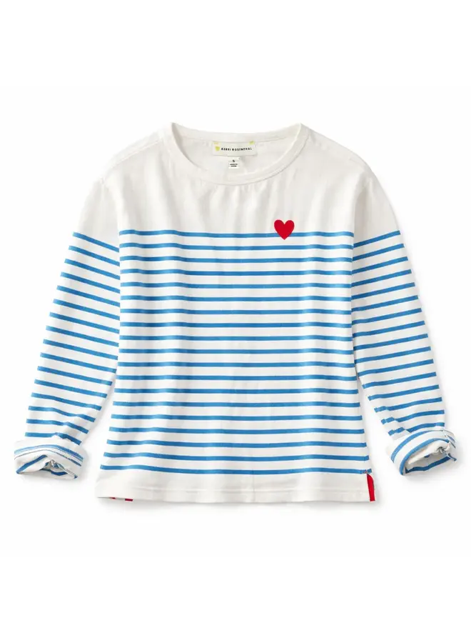 MANCHES LONGUES RAYURES BLANC/BLEU