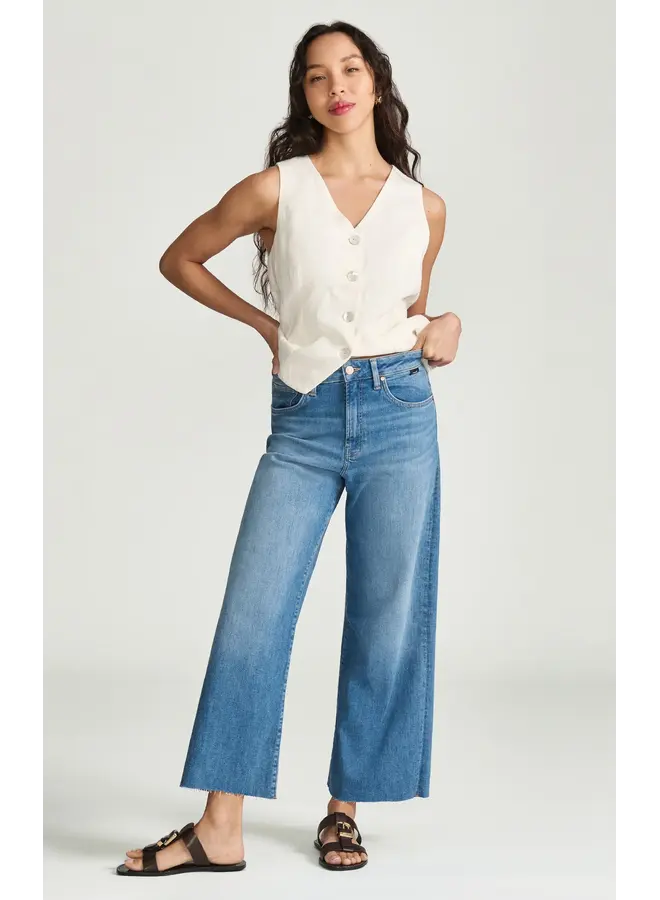 JEAN PALOMA CROP FLEX BLUE