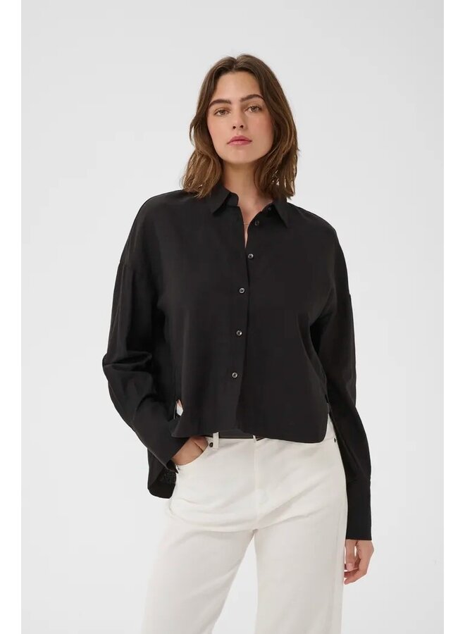 BLOUSE LIN ROWAN NOIR