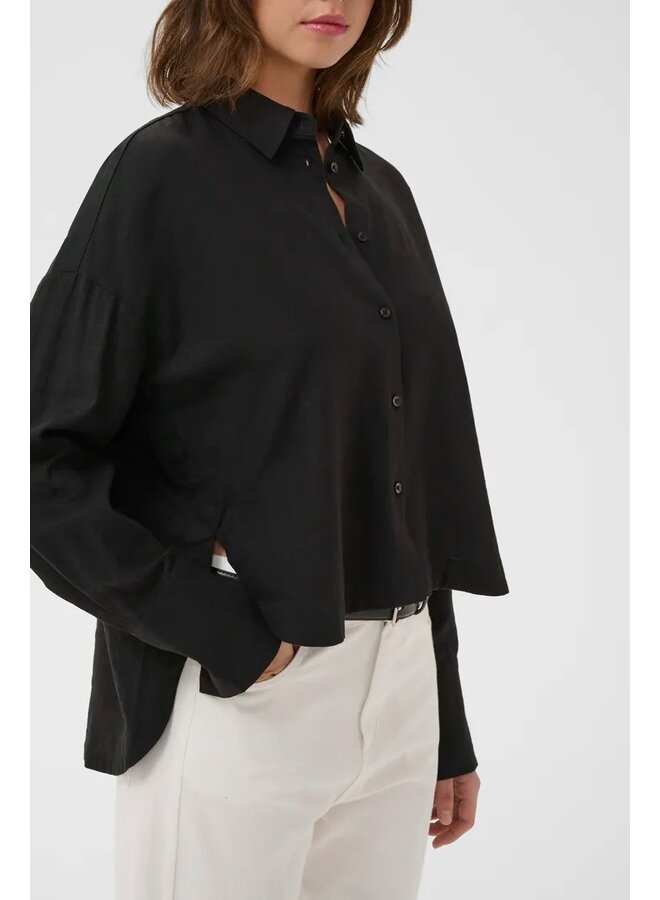 BLOUSE LIN ROWAN NOIR