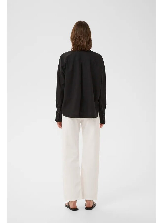 BLOUSE LIN ROWAN NOIR