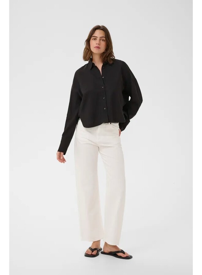 BLOUSE LIN ROWAN NOIR