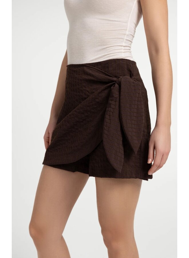 JUPE WRAP BRUNE