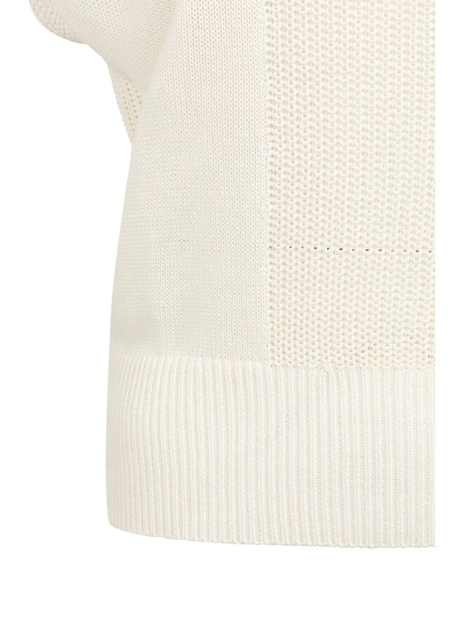 HAUT EN V TEXTURÉ BEIGE
