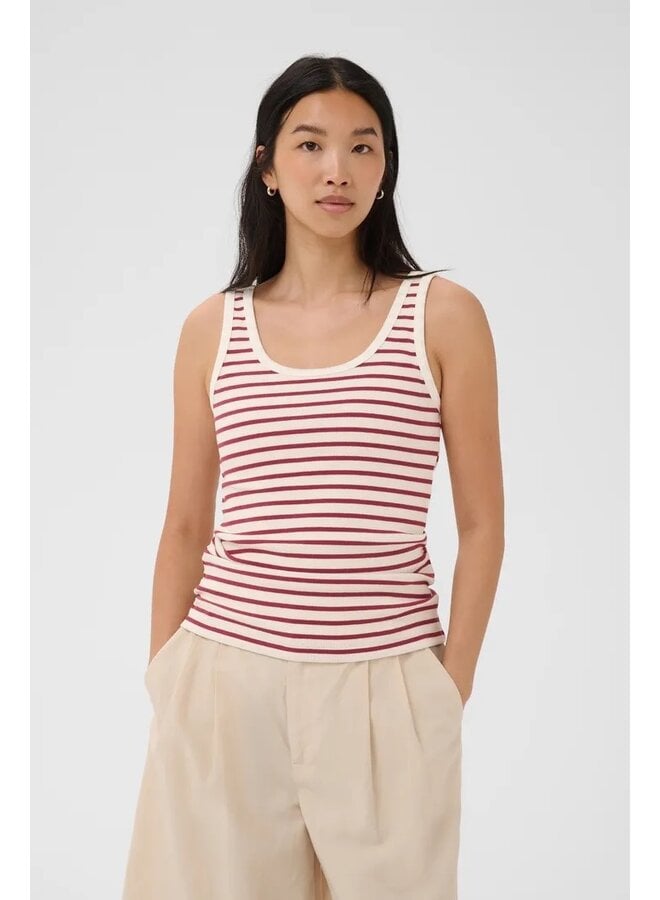 CAMISOLE ROSELYN RAYURES ROUX