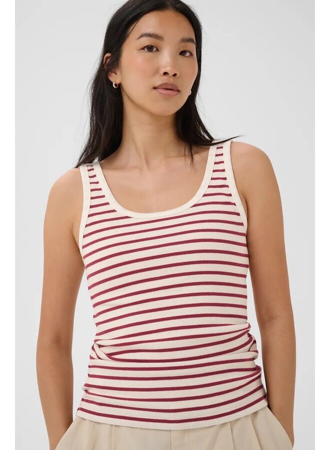 CAMISOLE ROSELYN RAYURES ROUX