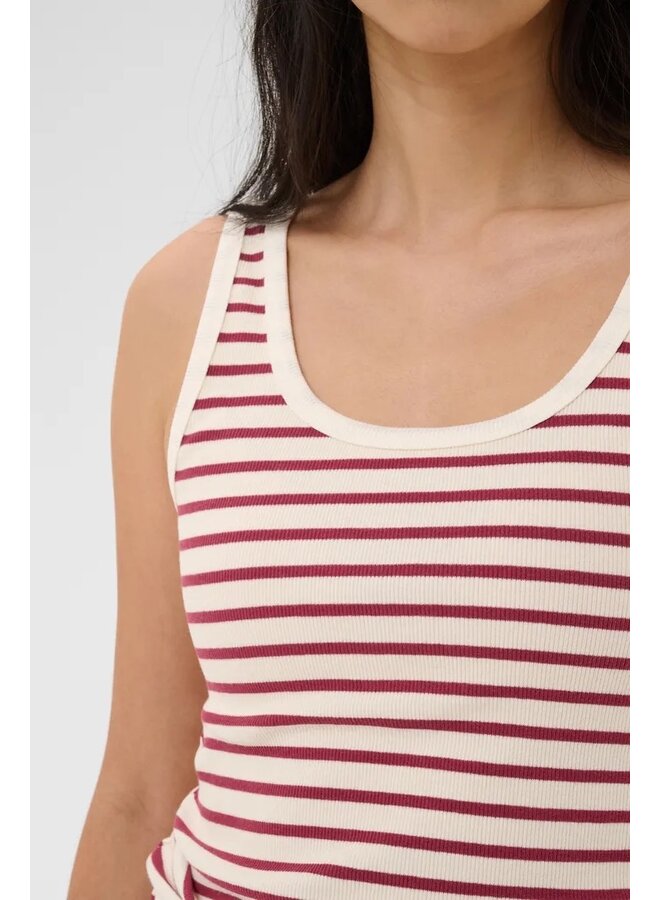 CAMISOLE ROSELYN RAYURES ROUX