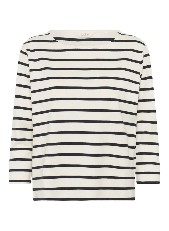 HAUT NELA RAYURES MARINE