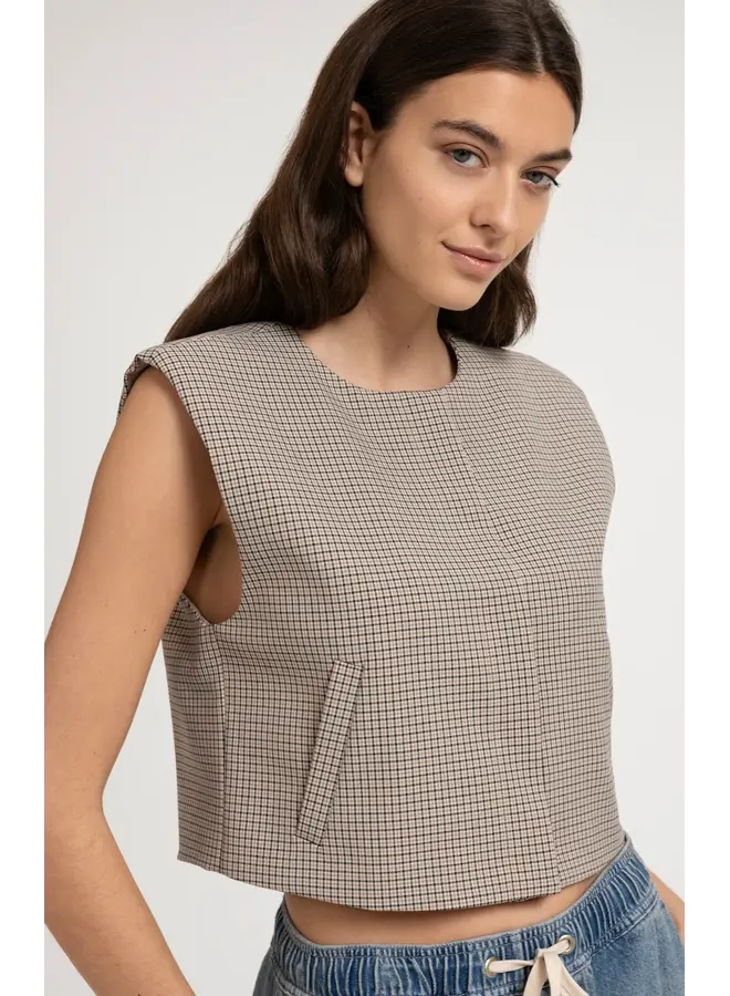 HAUT AVEC ÉPAULETTES BEIGE