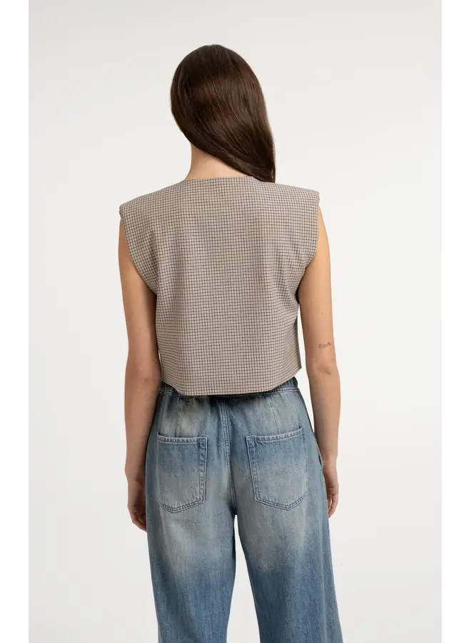 HAUT AVEC ÉPAULETTES BEIGE