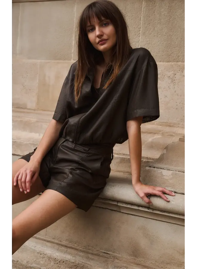 JACKET LUSTRÉ BRUN